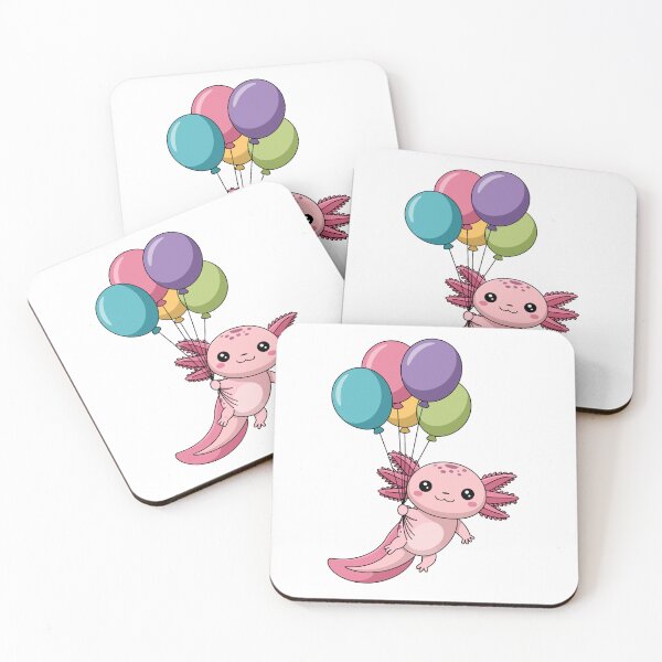 Item preview, Axolotl Floating with Balloons designed and sold by jkrphoto.