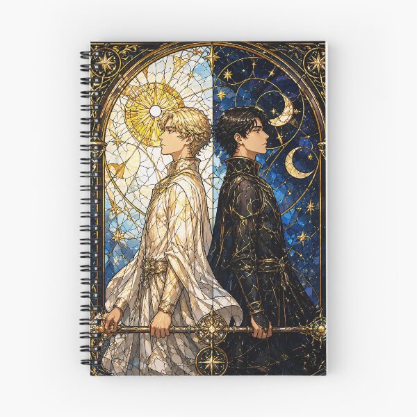 Item preview, Sun and Moon Harmony: Elegant Stained Glass Men Art designed and sold by Soluna Studio.