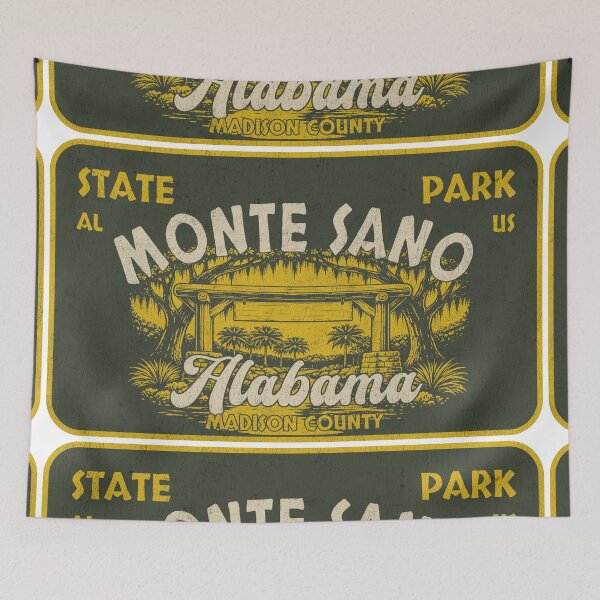 Item preview, Monte Sano State Park, Madison County, Alabama, badge design designed and sold by Wanderful-roads.