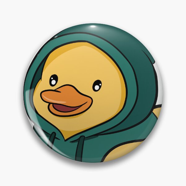 Item preview, Chill Kawaii Duck in Dark Green Hoodie - Streetwear Style Duckie designed and sold by LYAN-STORE.