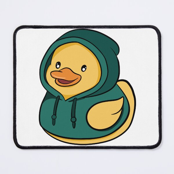 Item preview, Chill Kawaii Duck in Dark Green Hoodie - Streetwear Style Duckie designed and sold by LYAN-STORE.