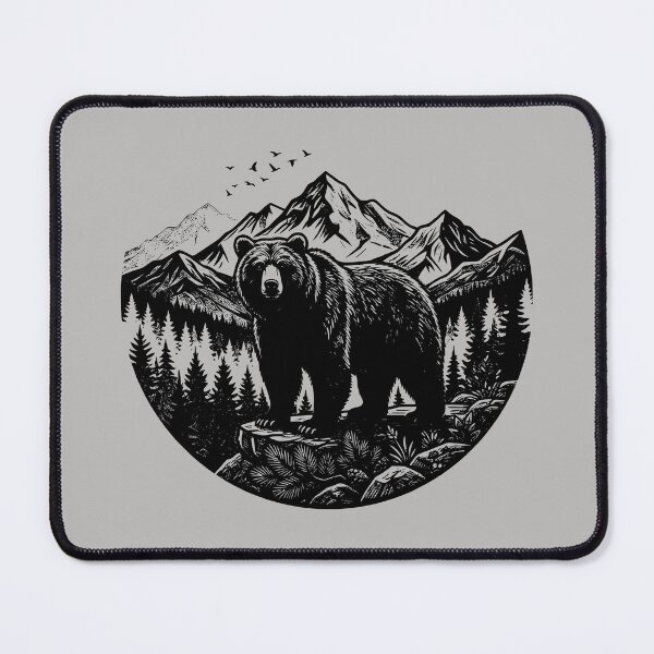 Item preview, Black Bear Mountain Wilderness Silhouette designed and sold by capricedefille.