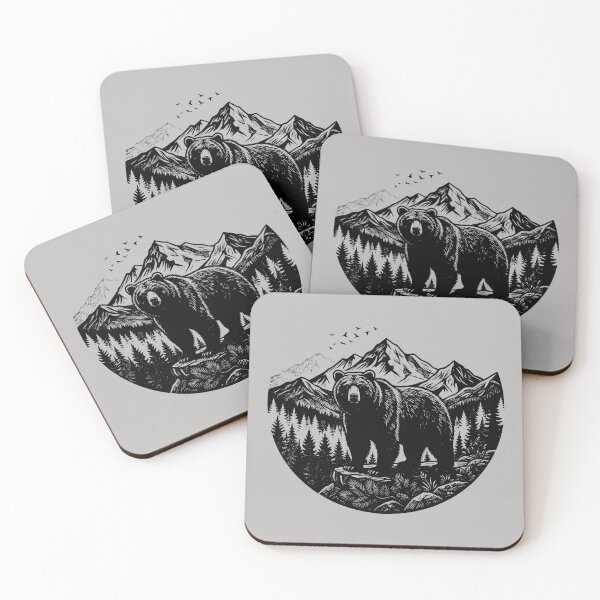 Item preview, Black Bear Mountain Wilderness Silhouette designed and sold by capricedefille.