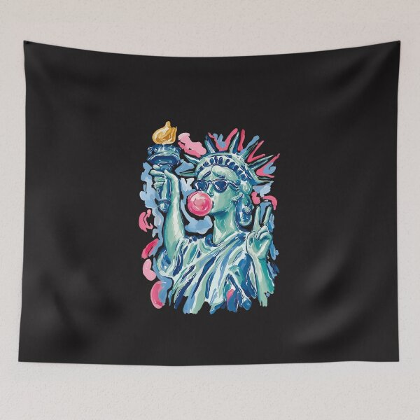 Item preview, Statue Of Liberty Bubble Gum Retro 4th Of July Patriotic Design designed and sold by kiralynstration.