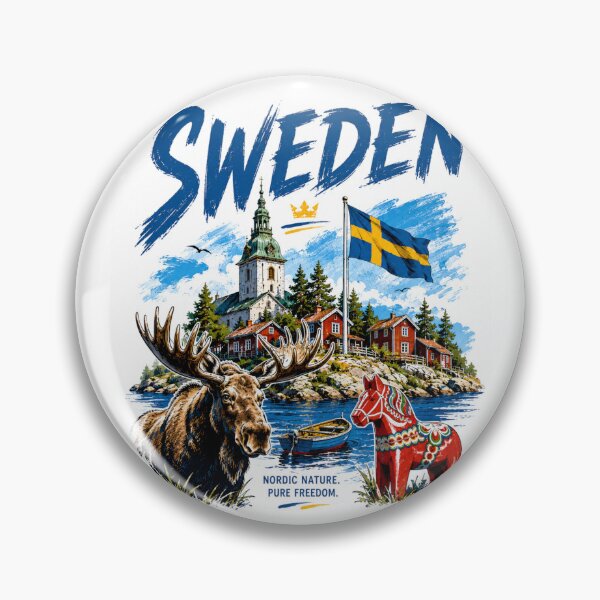 Item preview, Sweden Vibes – Nordic Nature & Freedom Design designed and sold by Countries&Cities Shop.