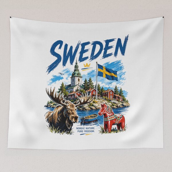 Item preview, Sweden Vibes – Nordic Nature & Freedom Design designed and sold by Countries&Cities Shop.