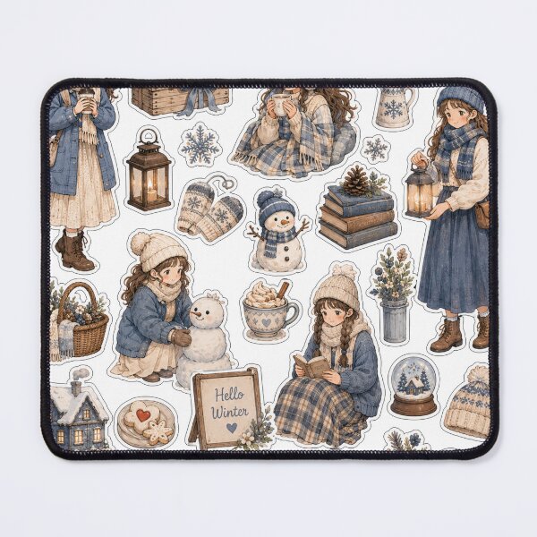 Item preview, Winter Frosted Serenity Sticker Collection, snowy wonders, sparkling seasonal treasures, and peaceful frosted beauty. designed and sold by BlareBlare.