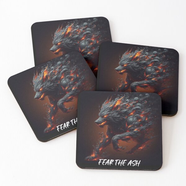 Item preview, Ashen Hound: The Ember Wolf Fantasy Creature Graphic designed and sold by Chronicles_Of_Fauna.