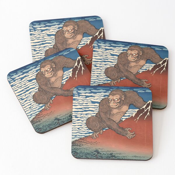 Item preview, King Kong Climbing Mt Fuji - Ukiyo-e Style Art designed and sold by Maangata Art.
