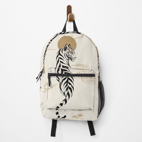 Item preview, Japanese Tiger Ink Art | Zen Nature Aesthetic Gold and Black Pattern designed and sold by MonNoir.