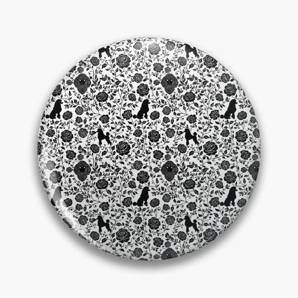 Item preview, Poodle Floral Silhouette Pattern | Elegant Dog Botanical Design designed and sold by WildLakePatterns.