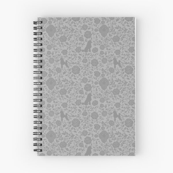 Item preview, Diseño floral con silueta de caniche | Elegante diseño botánico de perro en gris designed and sold by WildLakePatterns.