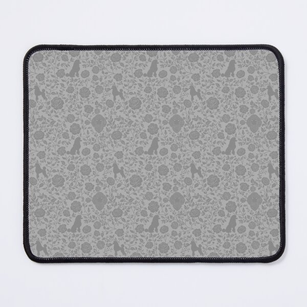 Item preview, Poodle Floral Silhouette Pattern | Elegant Dog Botanical Design in Grey designed and sold by WildLakePatterns.