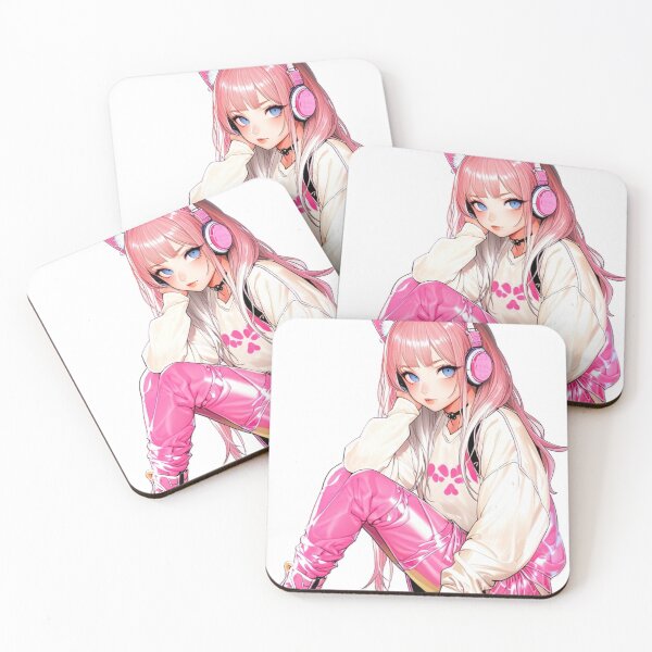 Item preview, Pastel Kawaii Anime Girl Cozy Pink Vibes designed and sold by AnimDream .