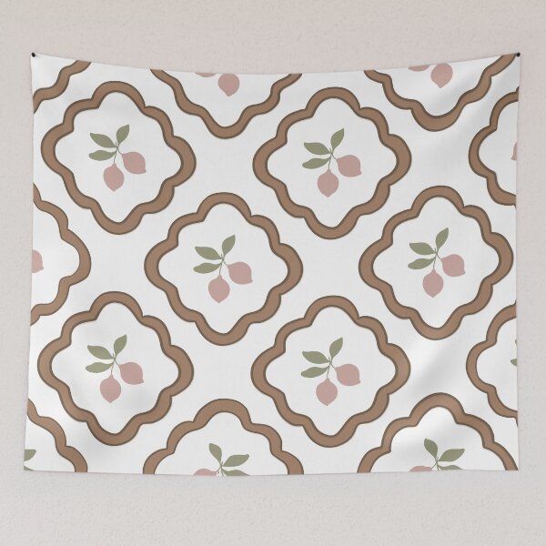 Item preview, Soft Lemon Tile Pattern – Minimal Mediterranean Citrus Design designed and sold by Barelythere2324.