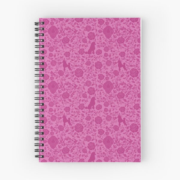 Artikelvorschau, Pudel-Blumenmuster | Elegantes botanisches Hunde-Design in Rosa entworfen und verkauft von WildLakePatterns.