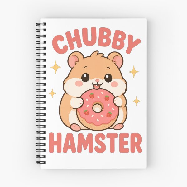 Item preview, Cute Chubby Hamster Holding a Strawberry Donut designed and sold by aashcreat.