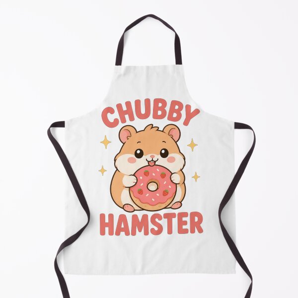 Item preview, Cute Chubby Hamster Holding a Strawberry Donut designed and sold by aashcreat.