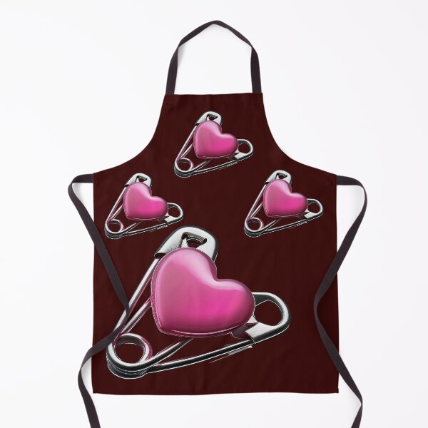 Item preview, Safety pin with glossy pink heart on black designed and sold by ChernivtsiSkoda.