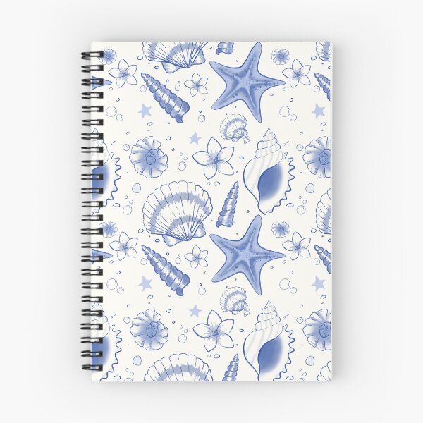 Item preview, beach blue sea shells summer seamless pattern designed and sold by mikrocosmox.