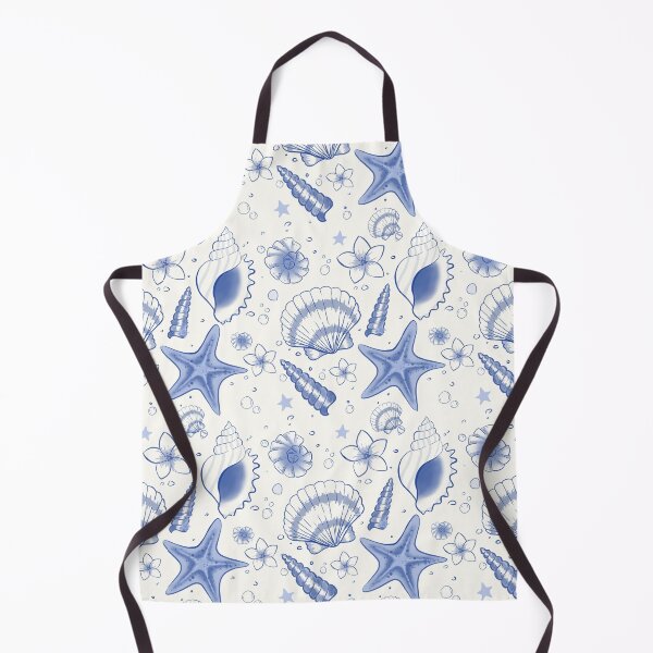 Item preview, beach blue sea shells summer seamless pattern designed and sold by mikrocosmox.
