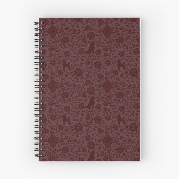 Item preview, Diseño floral con silueta de caniche | Elegante diseño botánico de perro en rojo designed and sold by WildLakePatterns.