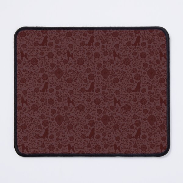 Item preview, Poodle Floral Silhouette Pattern | Elegant Dog Botanical Design in Red designed and sold by WildLakePatterns.