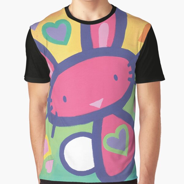 Raspberry Love Bunny Graphic T-Shirt