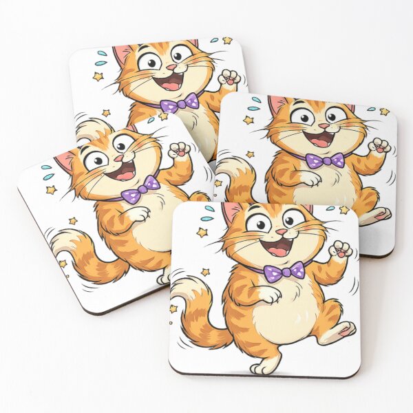 Item preview, Cute Party Cat Cartoon | Funny Birthday Cat design. designed and sold by arifali786.