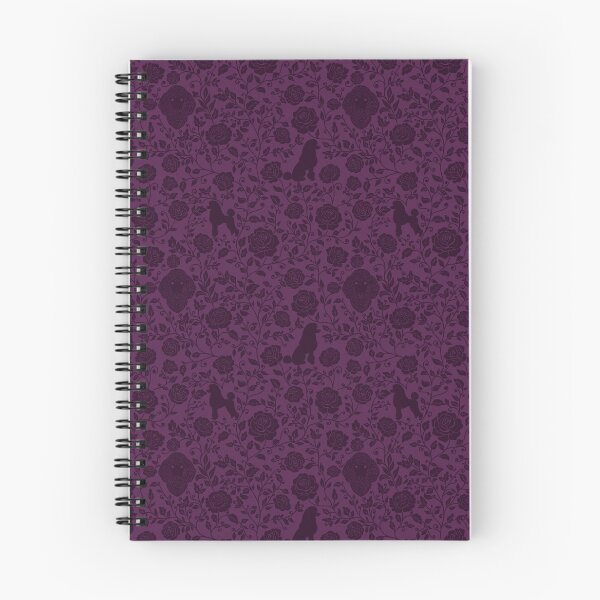 Artikelvorschau, Pudel-Blumenmuster | Elegantes botanisches Hunde-Design in Lila entworfen und verkauft von WildLakePatterns.