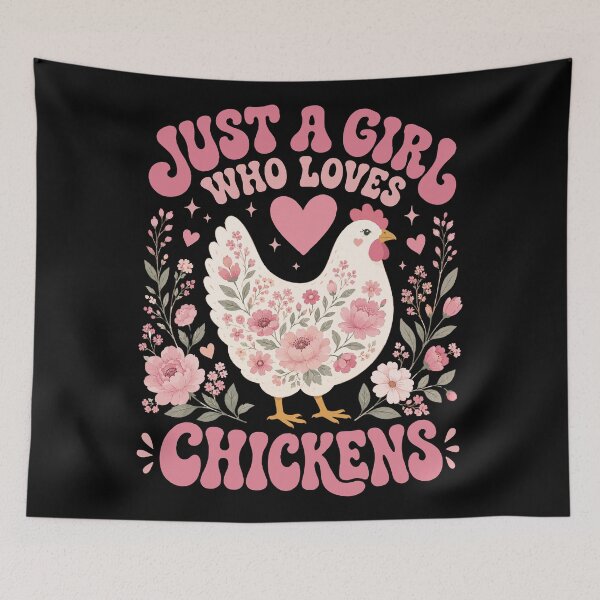 Item preview, Just A Girl Who Loves Chickens, Funny Farmer Chicken Lovers designed and sold by GPODdesign.