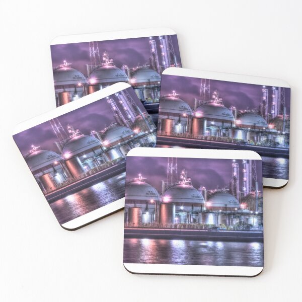 Item preview, Urban Refinery Glow Techno Industrial Landscape designed and sold by EchoWave11.