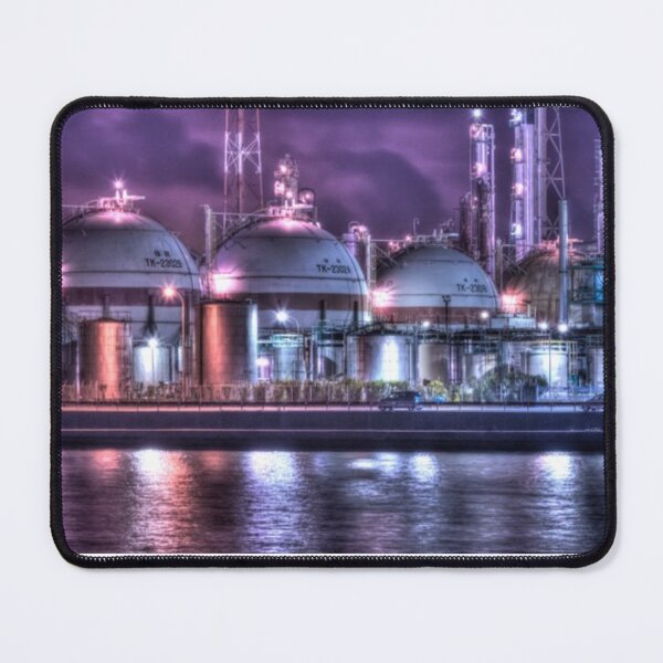 Item preview, Urban Refinery Glow Techno Industrial Landscape designed and sold by EchoWave11.