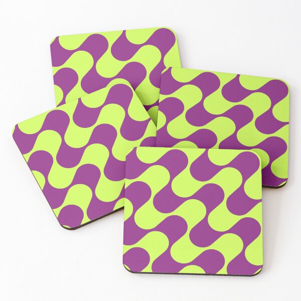 Item preview, Neon Purple & Green Retro Mod Pattern designed and sold by JackedUpArt.