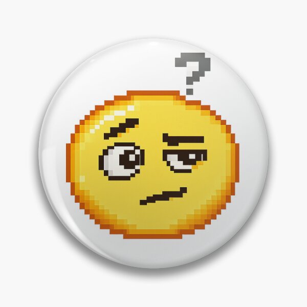 Item preview, Confused Pixel Emoji – Retro 8 Bit Confused Reaction Sticker designed and sold by ANiyati.