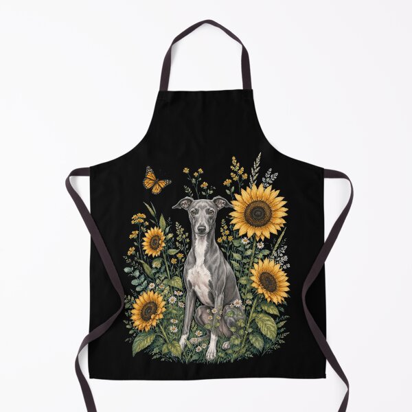 Aperçu de l'œuvre Lévrier italien avec tournesol, style cottagecore, propriétaire de chien créée et vendue par TerryConnells.