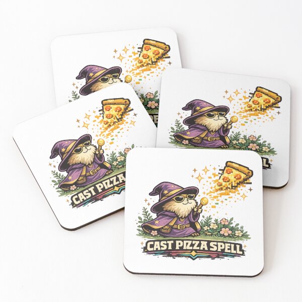 Item preview, Cast Pizza Spell Retro Gaming Wizard T-Shirt designed and sold by NeonVoid Studio.