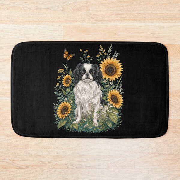 Item preview, Japanese Chin With Sunflower Cottagecore Art Dog Owner designed and sold by TerryConnells.