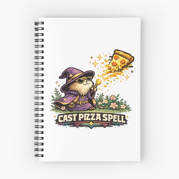 Item preview, Cast Pizza Spell Retro Gaming Wizard T-Shirt designed and sold by NeonVoid Studio.