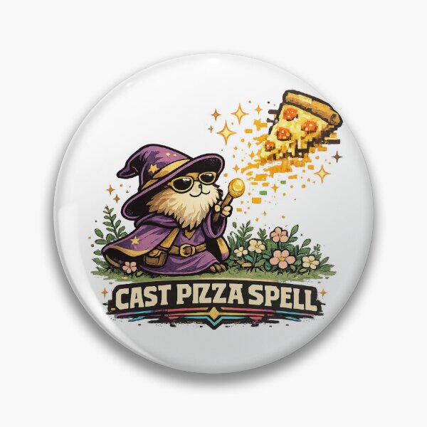 Item preview, Cast Pizza Spell Retro Gaming Wizard T-Shirt designed and sold by NeonVoid Studio.