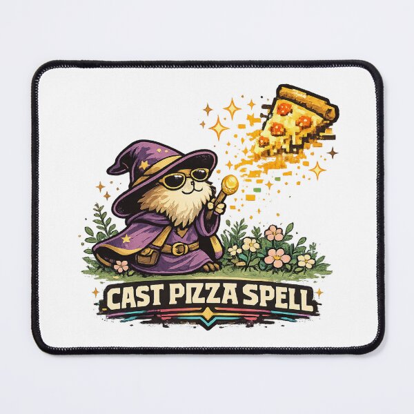 Item preview, Cast Pizza Spell Retro Gaming Wizard T-Shirt designed and sold by NeonVoid Studio.