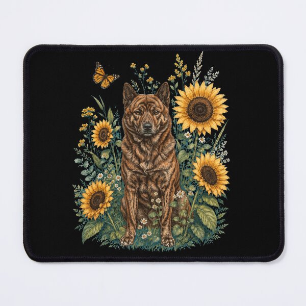 Item preview, Kai Ken With Sunflower Cottagecore Art Dog Owner designed and sold by TerryConnells.