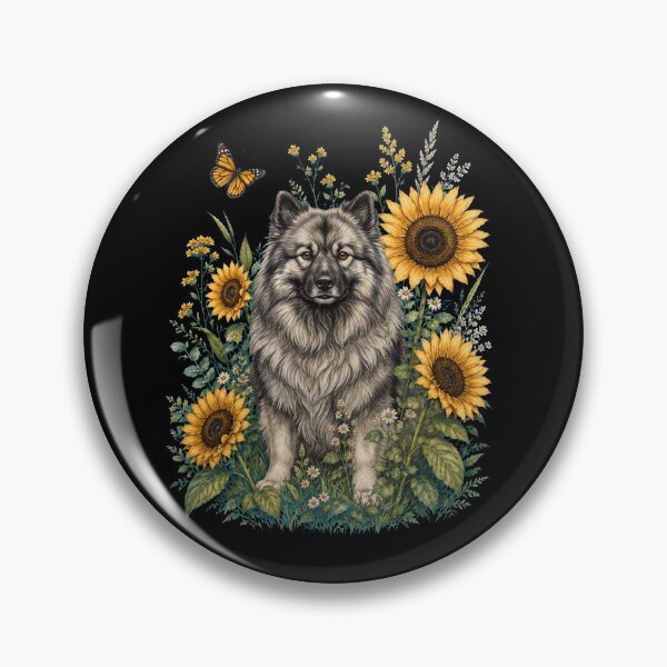 Item preview, Keeshond With Sunflower Cottagecore Art Dog Owner designed and sold by TerryConnells.