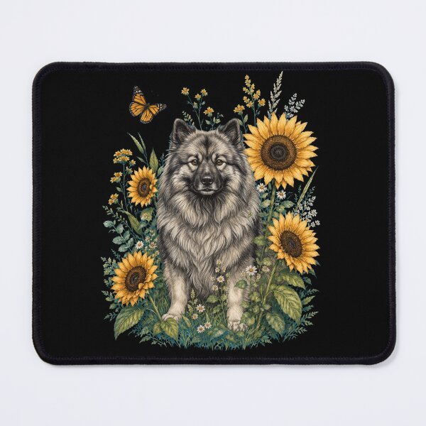 Item preview, Keeshond With Sunflower Cottagecore Art Dog Owner designed and sold by TerryConnells.