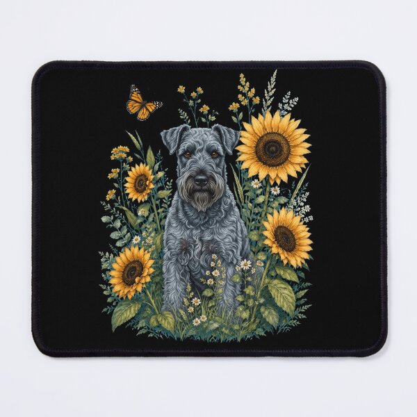 Item preview, Kerry Blue Terrier With Sunflower Cottagecore Art Dog Owner designed and sold by TerryConnells.