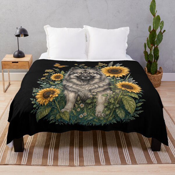 Item preview, Keeshond With Sunflower Cottagecore Art Dog Owner designed and sold by TerryConnells.
