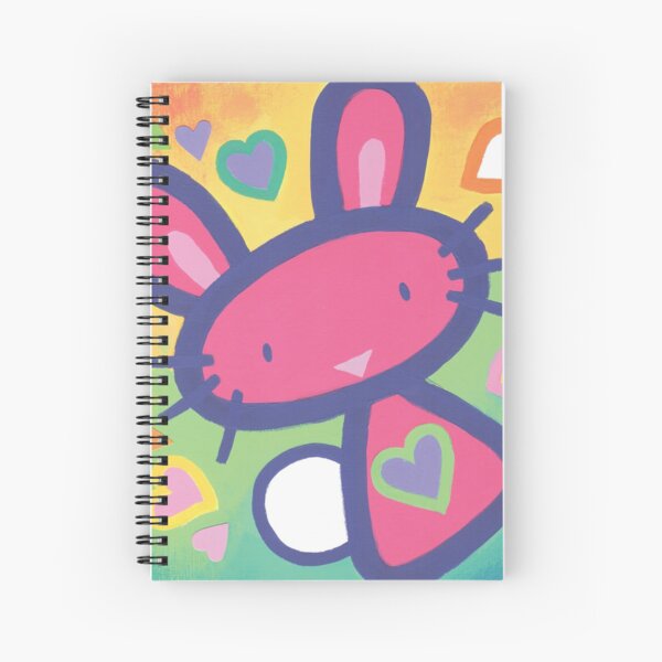 Raspberry Love Bunny Spiral Notebook