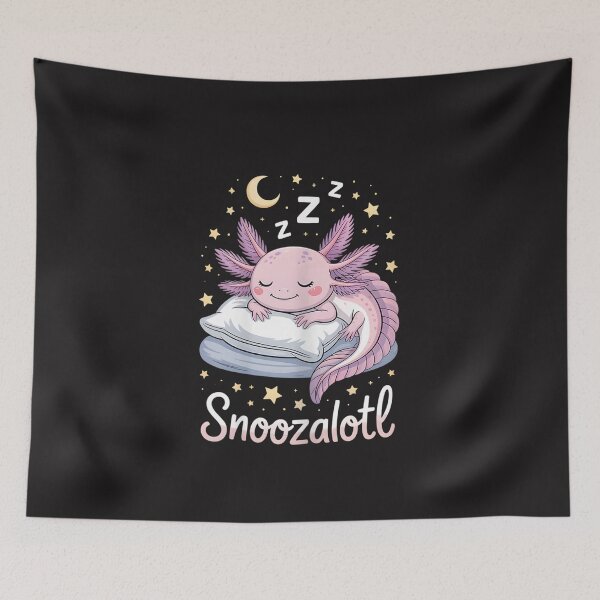 Item preview, Snoozalotl Cute Sleeping Axolotl Pajama Kawaii Animal Design designed and sold by kiralynstration.