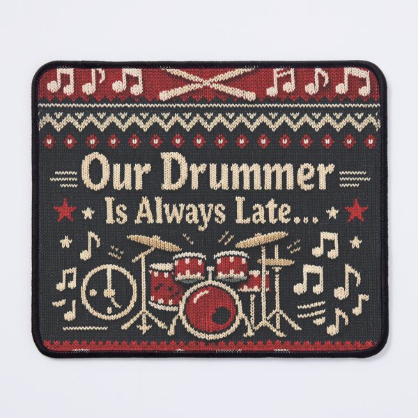 Item preview, Our Drummer Late Beat Drum Knitting Pattern designed and sold by Mauswohn.