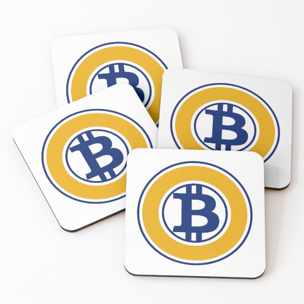 Item preview, Bitcoin Gold BTG Cryptocurrency Blue and Yellow Logo designed and sold by achristiaf.